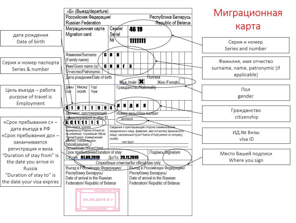 Миграционная карта цель визита частный. Цель въезда частная.