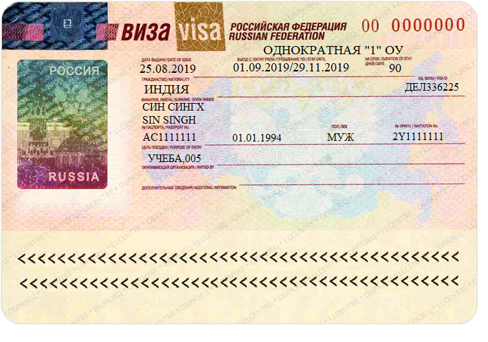 Как выглядит виза в россию Рабочая виза для россиян: получение, стоимость, документы